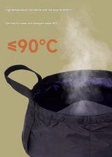 2 Pcs Dark Purple Ultra-Lightweight Collapsible Travel Basin - Waterproof Folding Bucket for Camping, Hiking & Outdoors (8.5L) - Rear View