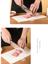 Coloerful 4-Piece Colour-Coded Index Cutting Board Set with Storage Stand - Food-Safe PP, Non-Slip, Easy Clean Kitchen Chopping Boards - Close-Up Angle