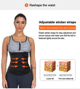 Size 4XL Black Womens Sweat-Enhancing Waist Trainer Belt - Dual Strap Zipper Tummy Control Cincher for Workout & Postpartum Shaping