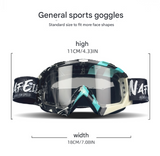Cyan Frame and Transparent Sheet Versatile Sports Goggles - Windproof UV Protection for Skiing, Motorcycle, Cycling & Outdoor Adventures - Front View