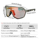 Grey frame and photochromic Grey lenses Photochromic Cycling Sunglasses - Lightweight TR90 Frame, HD Vision for Road Biking & Running - Top-Down View
