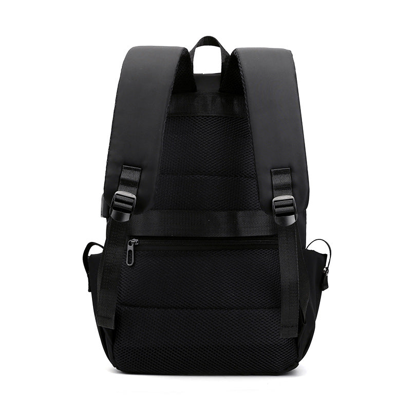 Grey Modern Anti-Theft Laptop Backpack with USB Charging Port - Water-Repellent Travel & Business Bag for 15.6 Inch Laptops
