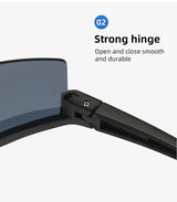 Blue Lenses With White Temples Ultra-Light Polarized Sports Sunglasses - Wraparound Shield Design for Cycling & Outdoor Performance - 45-Degree Angle