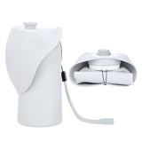 Grey Portable Pet Dog Water Bottle 550ml - Foldable Food-Grade Silicone Travel Drinker with Leak-Proof Dispenser