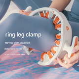 Orange and White Adjustable 3D Leg & Body Roller Massager - Deep Tissue Muscle Relief for Thighs, Calves, Arms - Fascia & Cellulite Tool with Detachable Handles - Front View