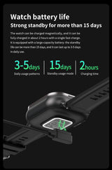 Silver Steel Belt 2-in-1 Smartwatch with Built-in Earbuds - 2.01 HD Touchscreen - Extra Image