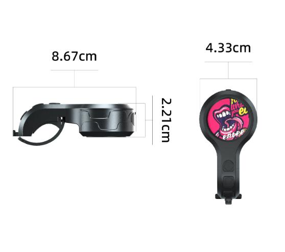 Black Style A Ultra-Loud Electric Bike Horn - 130dB USB Rechargeable, IPX6 Waterproof, Easy Mount Bicycle Safety Bell