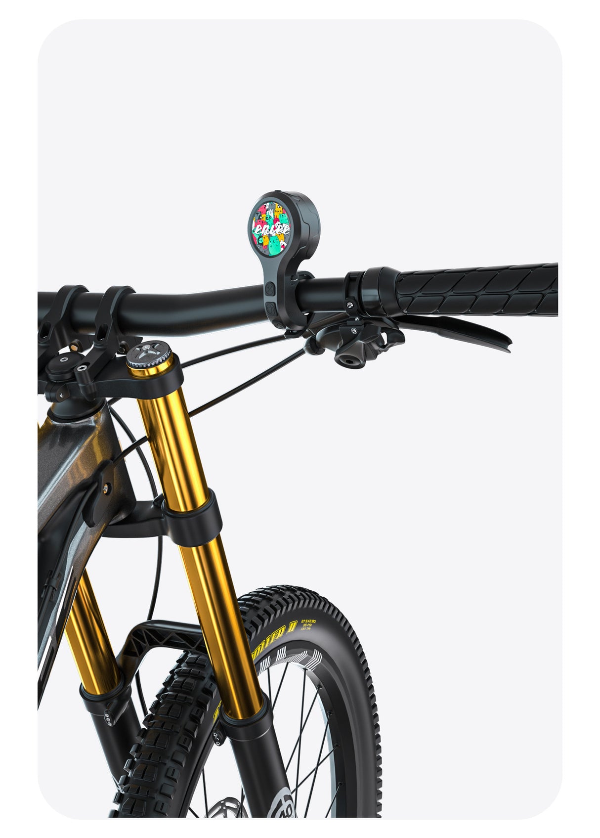 Black Style D Ultra-Loud Electric Bike Horn - 130dB USB Rechargeable, IPX6 Waterproof, Easy Mount Bicycle Safety Bell