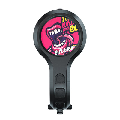 Black Style E Ultra-Loud Electric Bike Horn - 130dB USB Rechargeable, IPX6 Waterproof, Easy Mount Bicycle Safety Bell