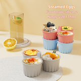 2 Pcs Pink 3-Compartment Silicone Bowl - BPA-Free, Microwave & Air Fryer Safe for Eggs, Baking & Food Storage - Front View