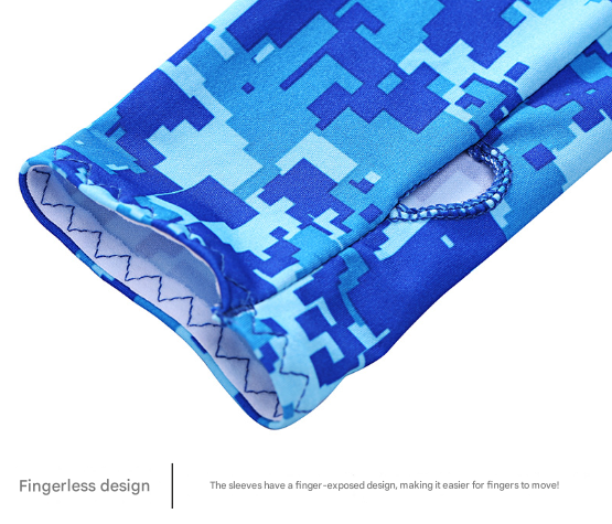 2 Sets Green Camouflage Cooling UV Protection Set - 2 Skull Cap, 2 Neck Gaiter & 4 Arm Sleeves for Outdoor Sports