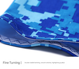 2 Sets Blue Camouflage Cooling UV Protection Set - 2 Skull Cap, 2 Neck Gaiter & 4 Arm Sleeves for Outdoor Sports - Rear View