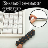 2 Pcs Black Precision Fillet Radius Gauge - Compact Plastic Arc & Corner Measurement Tool R1-R12mm - Side View