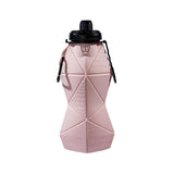Pink and Black Cup Lid Ultimate Foldable Silicone Water Bottle - Lightweight Leakproof Travel & Sports Hydration - 700ml