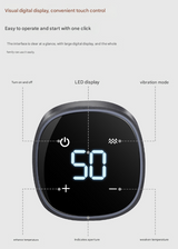 Grey Wireless Heated Knee Massager Brace - Rechargeable Vibration & Heat Therapy for Joint Pain Relief & Arthritis Support - Close-Up Angle