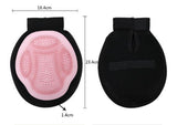 Pink 3-Pack Gentle Pet Grooming Glove - Deshedding, Bathing & Massage Mitt for Dogs & Cats, Breathable & Adjustable - Side View