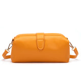 Yellow Chic Vintage Inspired PU Leather Crossbody Bag - Small Frame Doctor Style Purse with Adjustable Strap - 45-Degree Angle