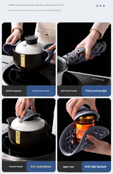 Elegant Floral Silicone Trivet Mat Set (3-Pack, Yellow) - Heat Resistant, Non-Slip Kitchen Hot Pads & Pot Holders - Close-Up Angle