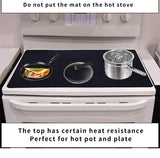Black Premium Heat Resistant Stovetop Protector Mat - Waterproof, Anti-Slip & Easy Clean Kitchen Guard (42x28cm) - Close-Up Angle