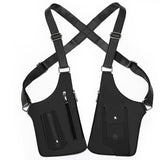 Black Urban Tactical Anti-Theft Shoulder Holster Bag - Secure Multi-Pocket Chest Rig for Men