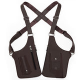 Brown Urban Tactical Anti-Theft Shoulder Holster Bag - Secure Multi-Pocket Chest Rig for Men
