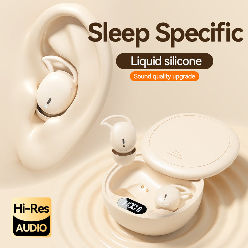 Black Ultra-Comfort Wireless Sleep Earbuds - Bluetooth 5.4, Hi-Res Audio, Noise Isolating, 60H Playtime for Side Sleepers