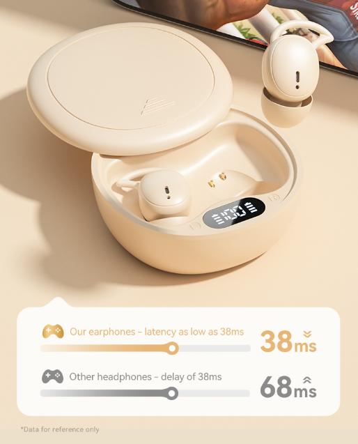 Black Ultra-Comfort Wireless Sleep Earbuds - Bluetooth 5.4, Hi-Res Audio, Noise Isolating, 60H Playtime for Side Sleepers