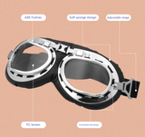 Pink Frame Black Film Retro Pet Goggles - UV Protection Sunglasses for Small Medium Dogs & Cats, Windproof Shatterproof Eye Protection - 45-Degree Angle