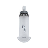 Grey and White Ultra-Lightweight 350ml Soft Running Flask - BPA-Free Collapsible TPU Water Bottle for Hiking, Cycling & Outdoor Sports