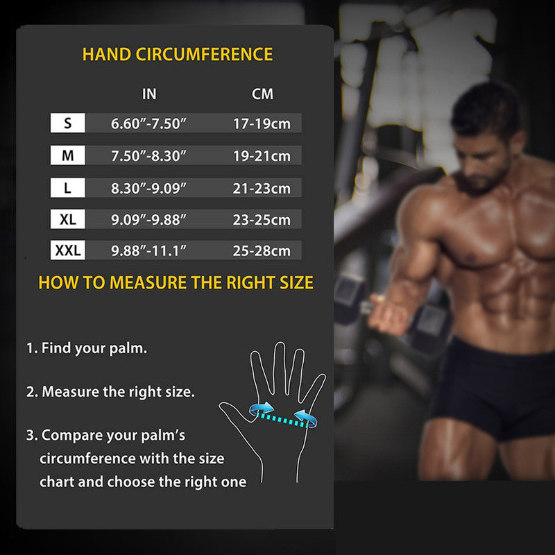 Size S Black Heavy Duty Workout Gloves with Wrist Support - Anti-Slip Gel Padded Gym Gloves for Weightlifting, Training & Fitness