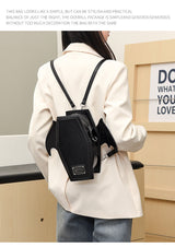 Black Gothic Coffin Bat Wing Convertible Crossbody Bag - Punk PU Leather Shoulder Purse & Mini Backpack - Close-Up Angle
