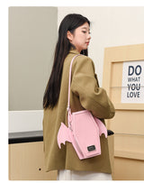 Rose Red Gothic Coffin Bat Wing Convertible Crossbody Bag - Punk PU Leather Shoulder Purse & Mini Backpack - Low Angle