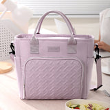 Purple Chic Insulated Lunch Tote Bag - 11L Large Capacity Cooler for Work, Picnic & Travel - Durable Oxford Fabric