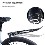Style B Black and Green Lightweight Bicycle Rear Mudguard - Adjustable PP5 Fender for MTB, Road & Folding Bikes (NOT for V-Brakes) - Side View