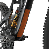 2 Pcs Black Durable Bicycle Frame Down Tube Protector Sticker  - Anti-Scratch Guard for MTB & Road Bikes - Side View