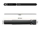 2 Pcs Black Durable Bicycle Frame Down Tube Protector Sticker  - Anti-Scratch Guard for MTB & Road Bikes - Top-Down View