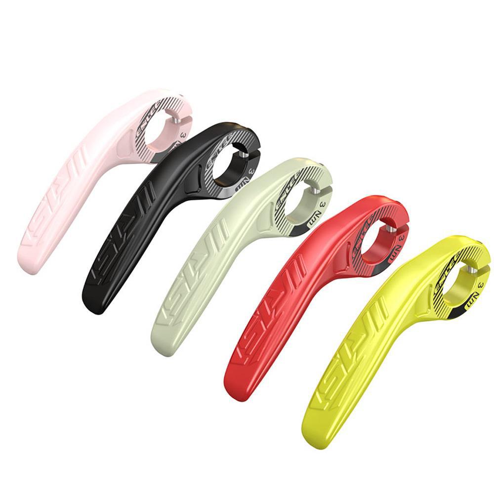 Black Ultralight Ergonomic Bike Bar Ends - High-Strength Composite Horn Grips (22.2mm)