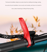 Black Ultralight Ergonomic Bike Bar Ends - High-Strength Composite Horn Grips (22.2mm) - Rear View