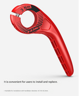 Black Ultralight Ergonomic Bike Bar Ends - High-Strength Composite Horn Grips (22.2mm) - Close-Up Angle