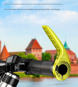 Black Ultralight Ergonomic Bike Bar Ends - High-Strength Composite Horn Grips (22.2mm) - Low Angle