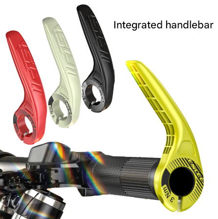 Red Ultralight Ergonomic Bike Bar Ends - High-Strength Composite Horn Grips (22.2mm)