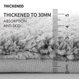 Brown Ultra Absorbent Plush Bath Mat - Non-Slip Bathroom Rug with Innovative Foot Drying Pocket