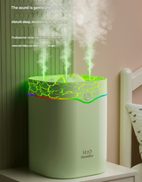 White Volcano Style 2L Cool Mist Humidifier - Triple Nozzle with RGB LED & Quiet Operation - Rear View