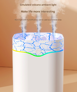 Green Volcano Style 2L Cool Mist Humidifier - Triple Nozzle with RGB LED & Quiet Operation - Rear View
