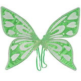 Green Sparkling Fairy Wings - Lightweight Glitter Butterfly Costume Accessory for Kids & Adults