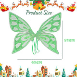 White Sparkling Fairy Wings - Lightweight Glitter Butterfly Costume Accessory for Kids & Adults - Side View