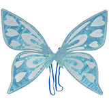 Blue Sparkling Fairy Wings - Lightweight Glitter Butterfly Costume Accessory for Kids & Adults