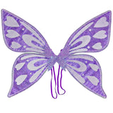Purple Sparkling Fairy Wings - Lightweight Glitter Butterfly Costume Accessory for Kids & Adults