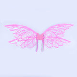 Pink Enchanting Iridescent Fairy Wings - Sparkle Butterfly Elf Wings for Costume Parties, Cosplay & Dress-Up Fun