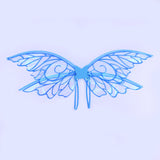 Blue Enchanting Iridescent Fairy Wings - Sparkle Butterfly Elf Wings for Costume Parties, Cosplay & Dress-Up Fun